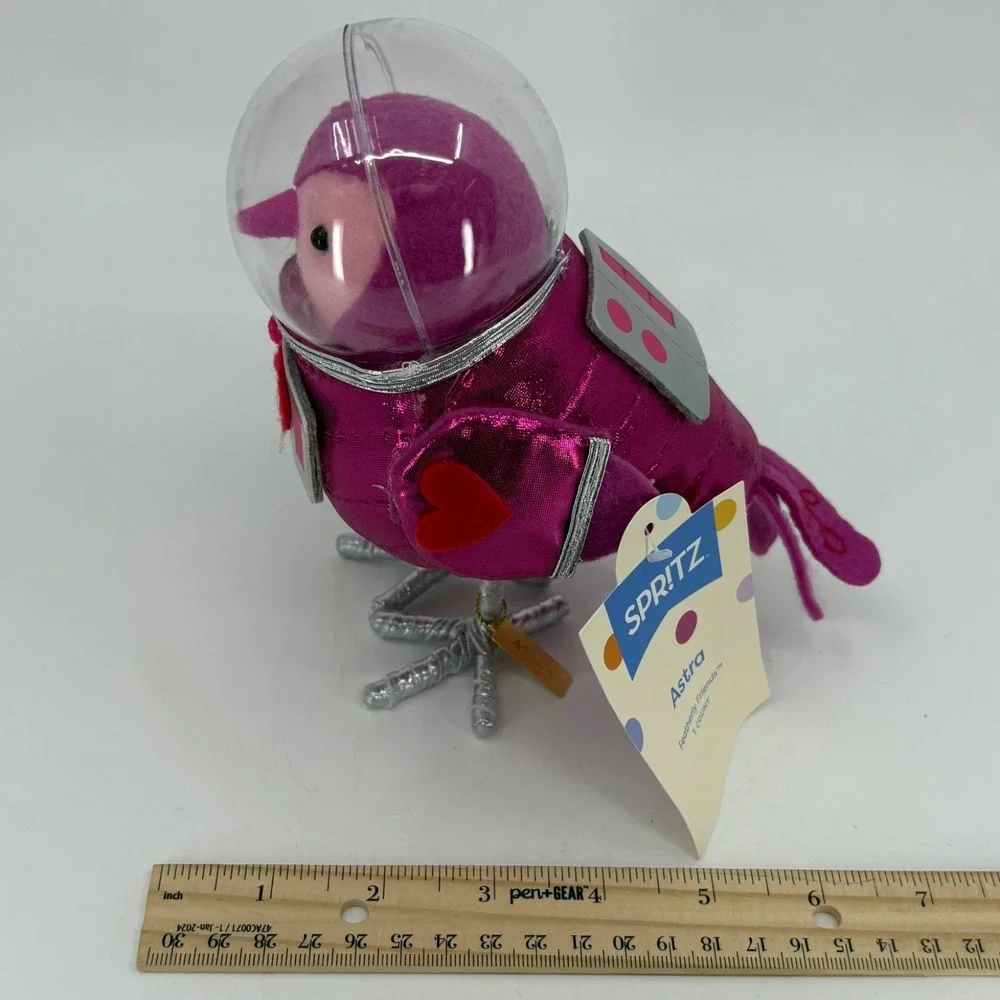 Featherly Friends Astra Astronaut Valentine's Day Target Spr!tz‎ Bird Figurine